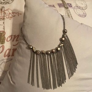 Simply Vera Vera Wang crystal and fringe statement necklace